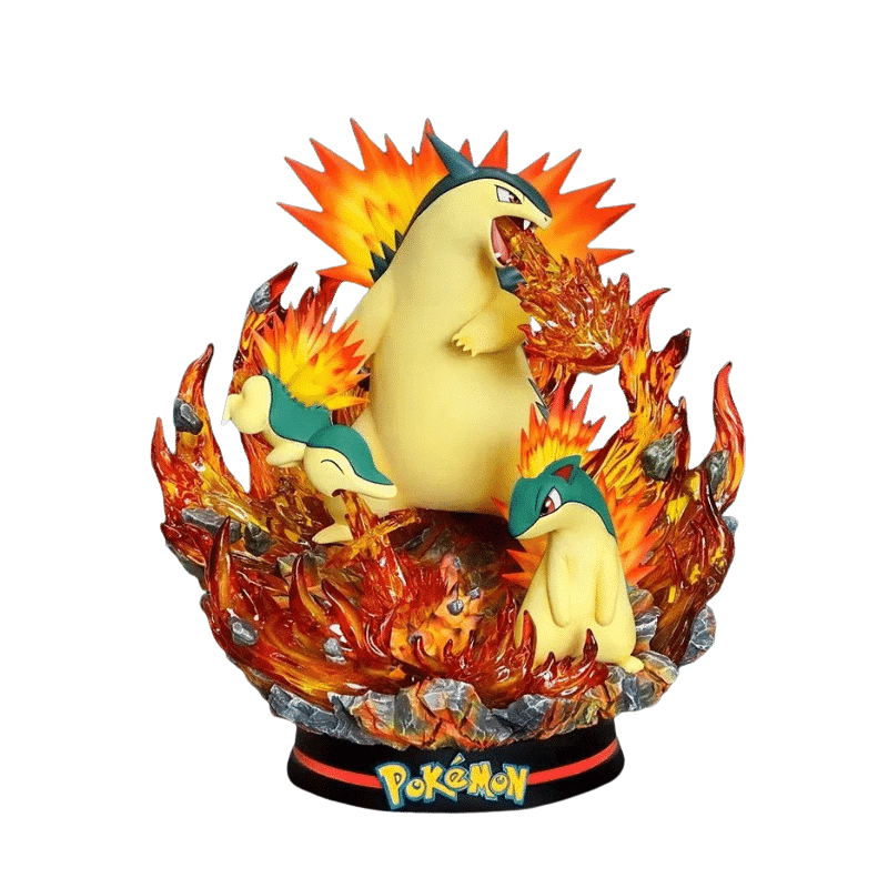 Figurine Pokémon Typhlosion en Flammes 25 cm, Figurine Pokémon comme jouet