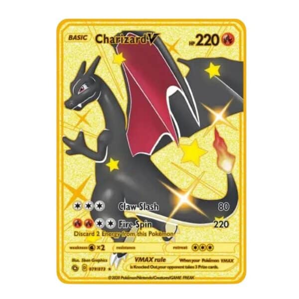 Carte Pokémon Métal Dracaufeu Noir , Carte Pokémon Métal Noir