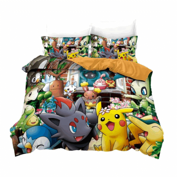 Housse de Couette Pokémon Aventure des Dresseurs, Housse de couette Pokémon Multicolor