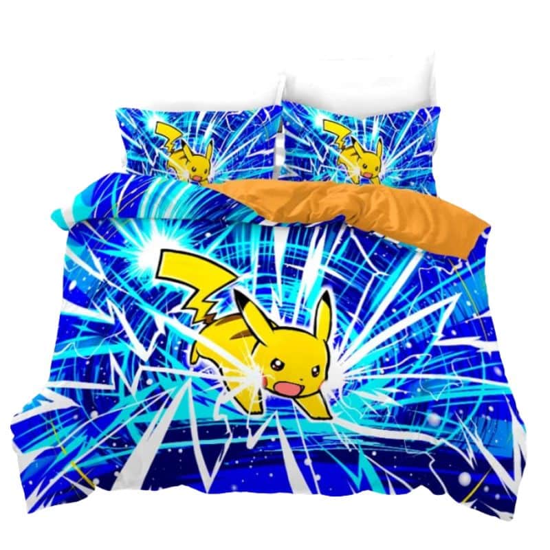 Housse de Couette Pokémon Pikachu Attaque Éclair, Housse de couette Pokémon
