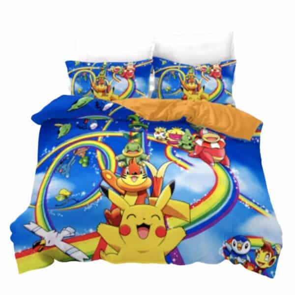 Housse de Couette Pokémon Arc-en-Ciel Magique, Housse de Couette Pokémon