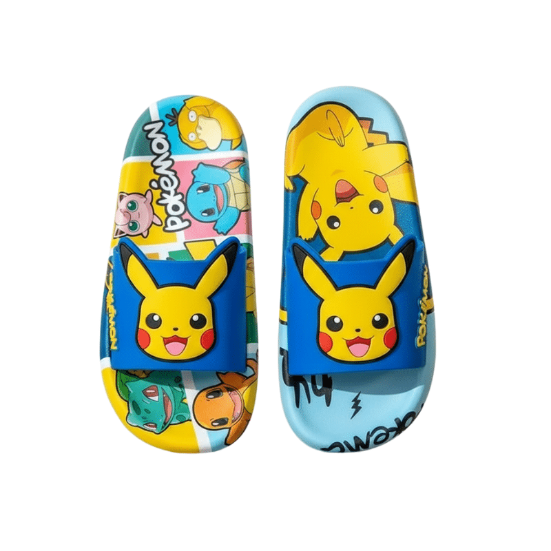 Claquettes Pokémon Pikachu Confortables, Claquettes Pokémon Bleu