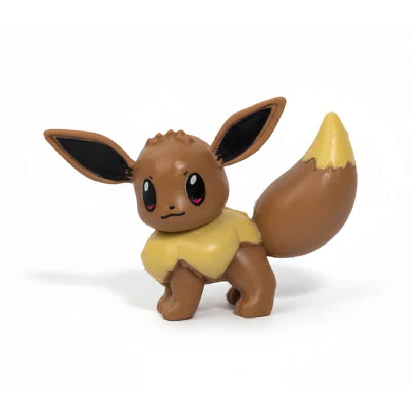 Figurine Évoli Pokémon Miniature Avec Regard Intense 3,7 cm