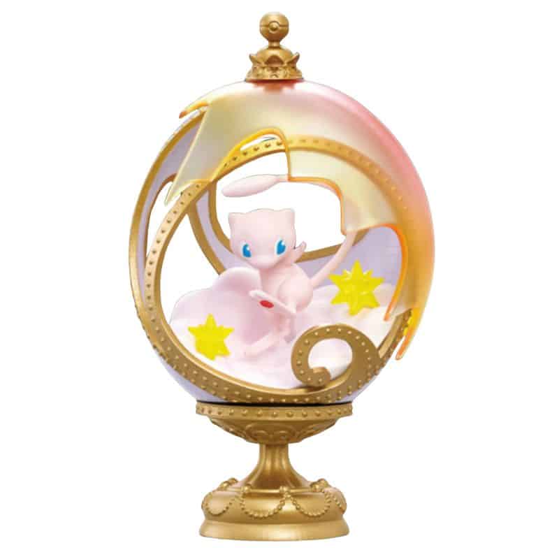 Figurine Mew Pokémon dans un Globe Magique Doré 12 cm, Figurine Mew Pokémon