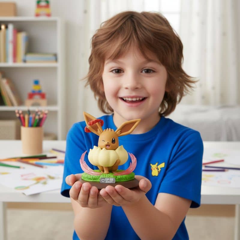 Figurine Évoli Pokémon Édition Spéciale Couronne Rouge 12,7 cm