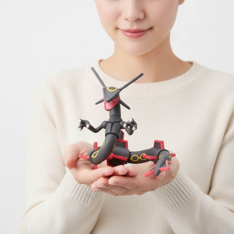 Figurine Rayquaza Noir Articulée Pokémon 13 cm