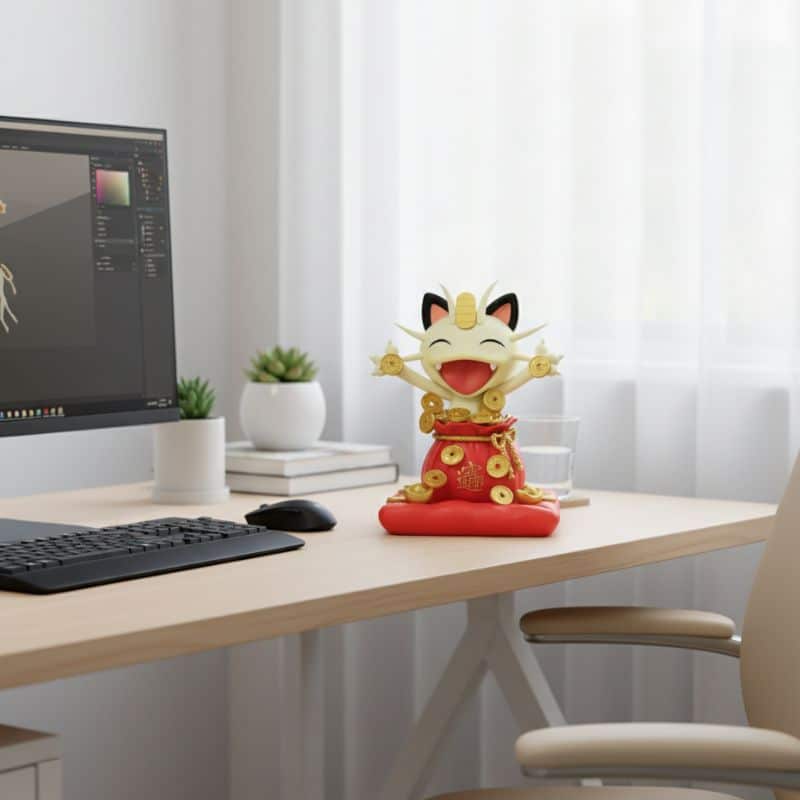 Figurine Miaouss avec Pièces d’Or 13 cm