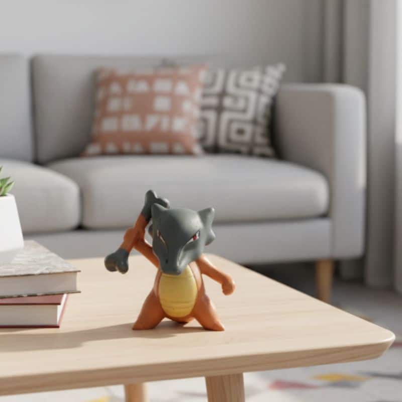 Figurine Légendaire Pokémon Osselait Avec Crâne Protecteur 4 cm