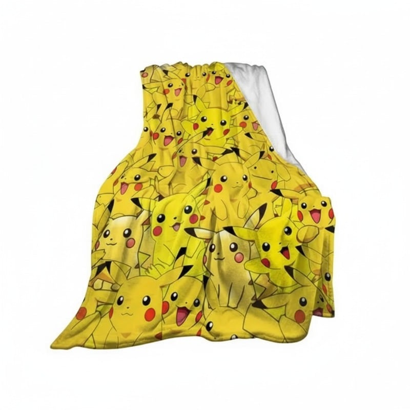 Plaid Pokémon Pikachu Ultra Doux, Plaid Pokémon Jaune