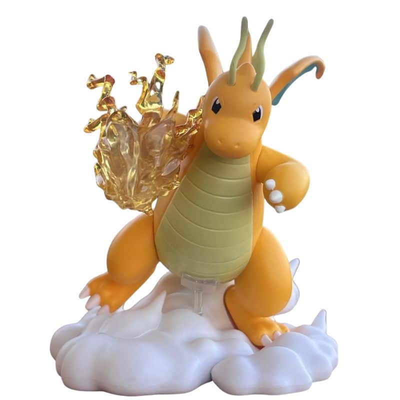 Figurine Dracolosse Effet Feu Sur Nuage Blanc 14 cm