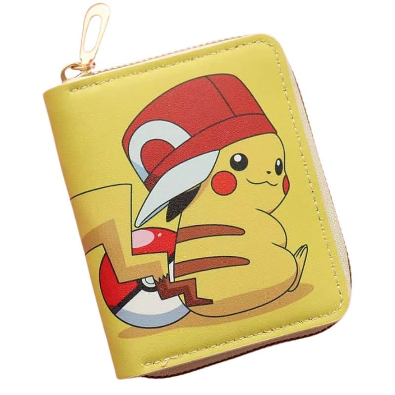 Porte Feuille Pokémon Pikachu Avec Casquette, Porte Feuille Pikachu Jaune