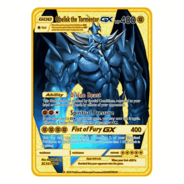 Carte Pokémon Gold Métal Obelisk
