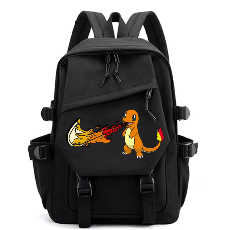 Sac À Dos Pokémon Salamèche Noir Flamme Design