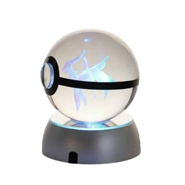 Pokéball Lumineuse Cristal Pokémon Arceus Décoration LED, Pokéball Cristal