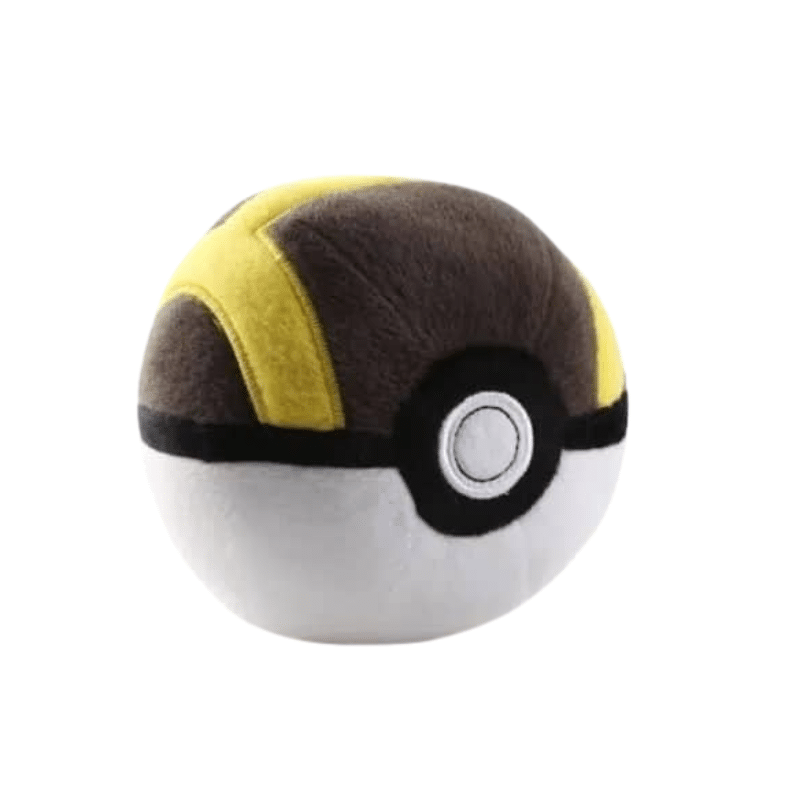 Peluche Hyperball Pokemon, Peluche HyperBall Marron et Jaune
