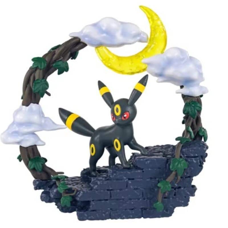 Figurine Noctali Avec Lune Et Nuages Décoratifs 10 cm, Figurine Noctali