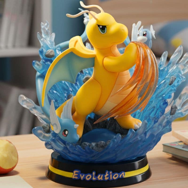 Figurine Dracolosse Grande Taille Avec Flamme Orange 28 cm