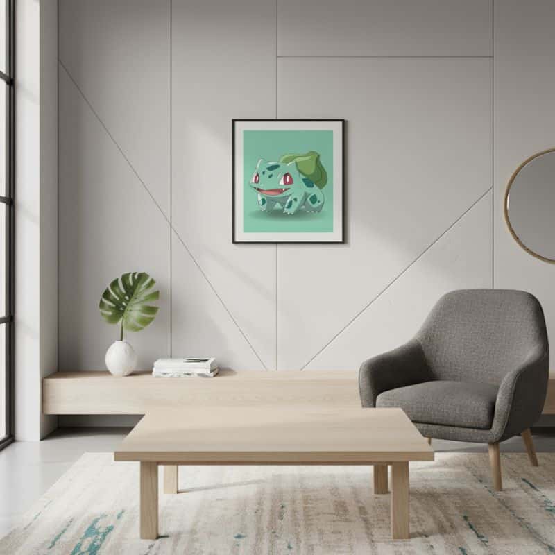Poster Pokémon Bulbizarre Style Moderne