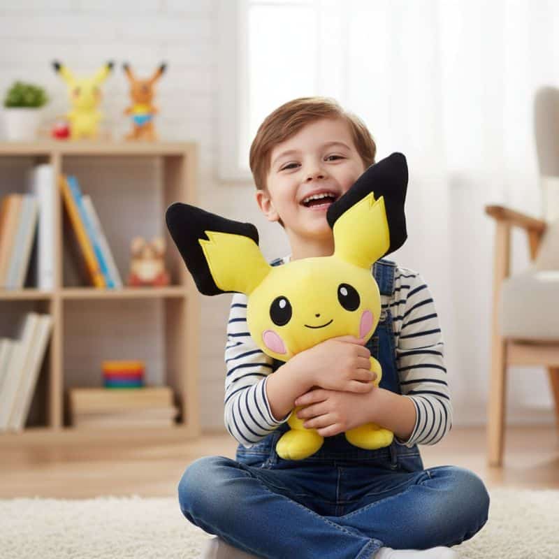 Peluche Pokémon Pichu Jaune Sourire Mignon 26 cm