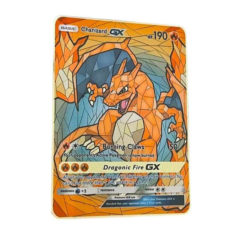 Carte Pokémon Dracaufeu GX Premium Édition Gold