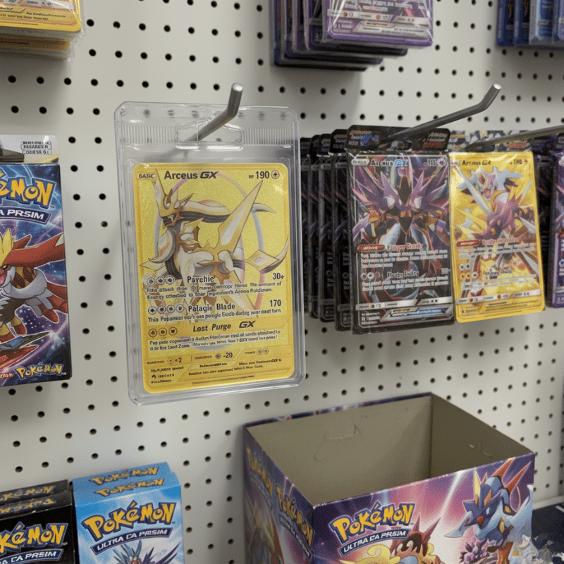 Carte Pokémon Arceus GX Gold en Métal Édition Collector