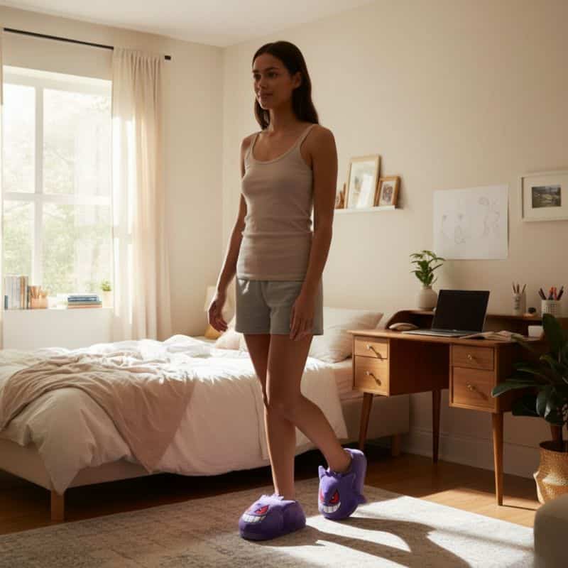 Chaussons Ectoplasma Pokémon Doux et Moelleux
