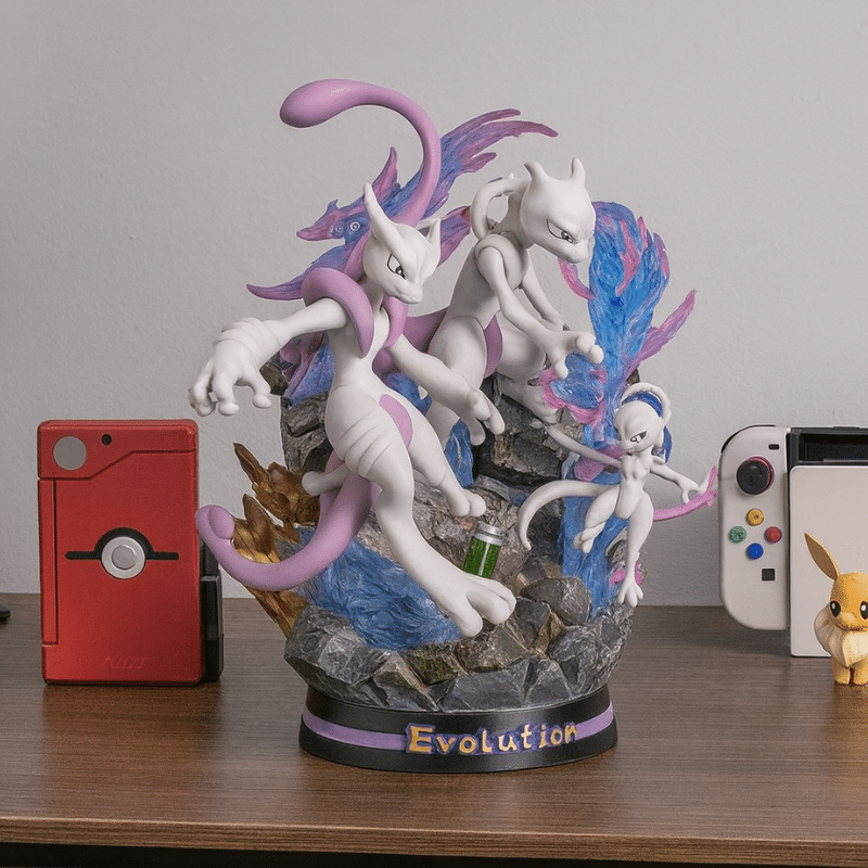 Figurine Pokémon Mewtwo et Mew 27 cm