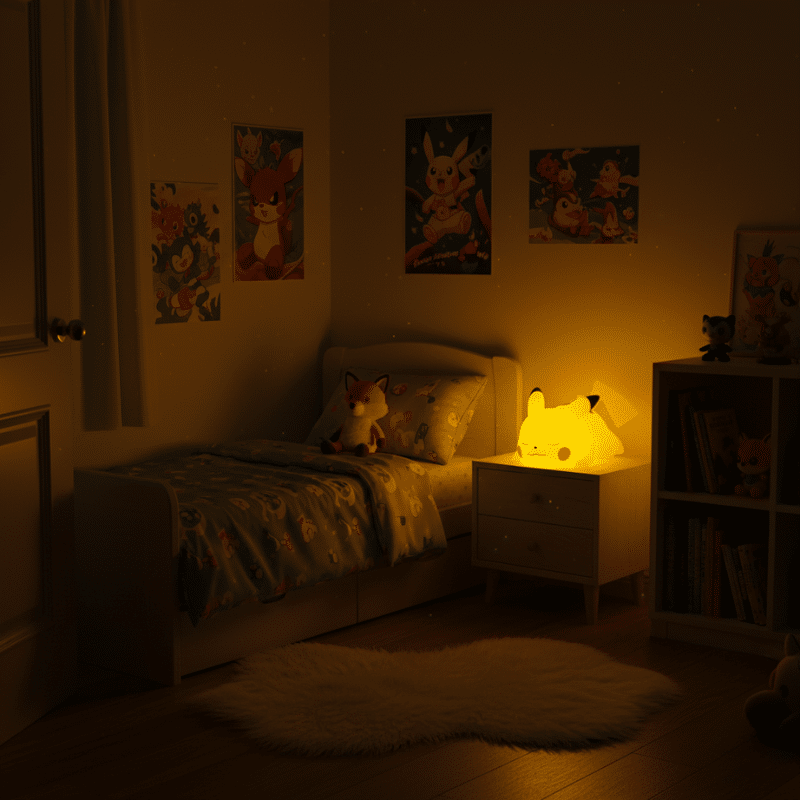 Veilleuse Pikachu Allongé Sur le Ventre