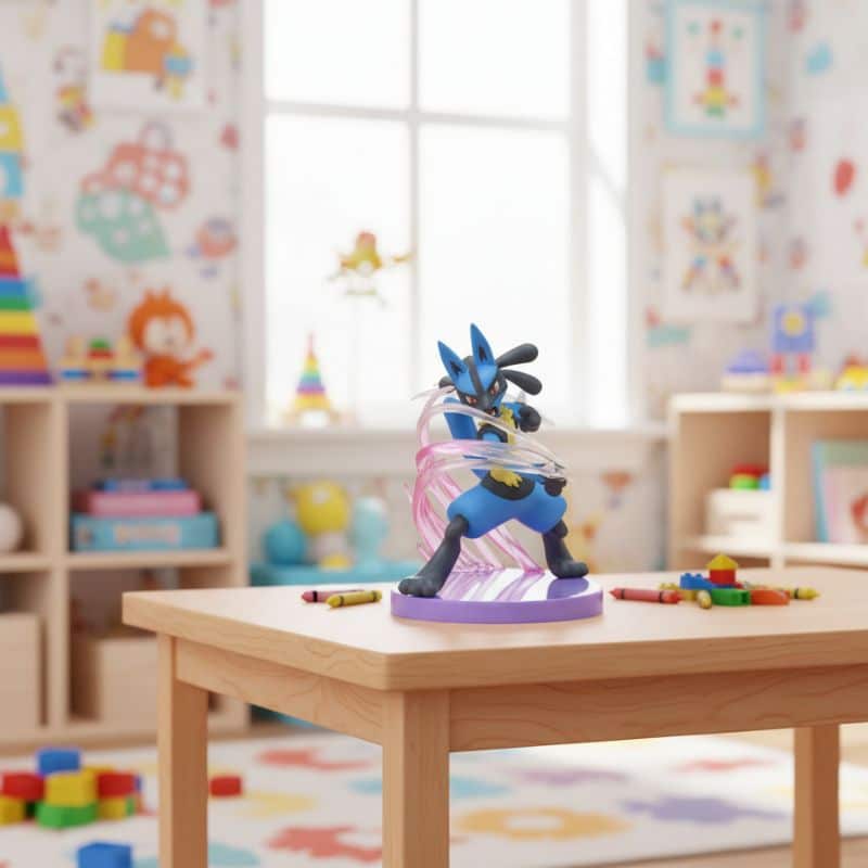 Figurine Lucario En Action Avec Effets 13 cm