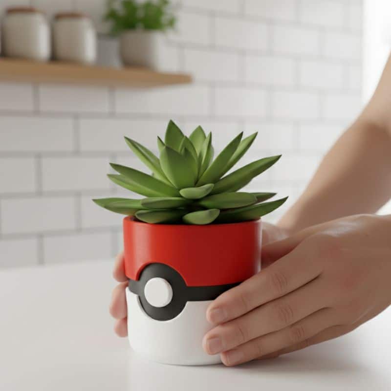 Pot De Fleur Pokémon Style Pokéball