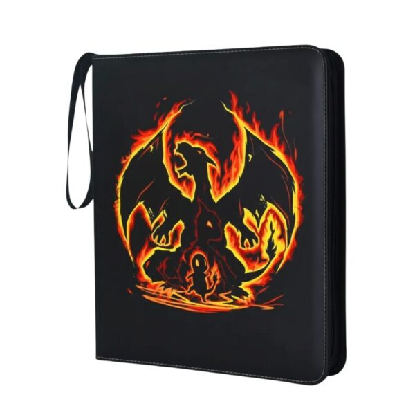 Classeur Pokémon Dracaufeu Pour Cartes De Collection, Classeur Pokémon Noir