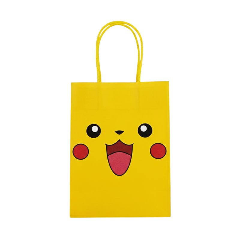 Sac Emballage Pokémon Pour Fêtes Et Surprises Enfants, Sac Emballage Pokémon Jaune